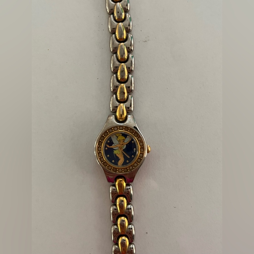 Disney Tinkerbell Watch with Silver and Gold Band. Needs New Battery